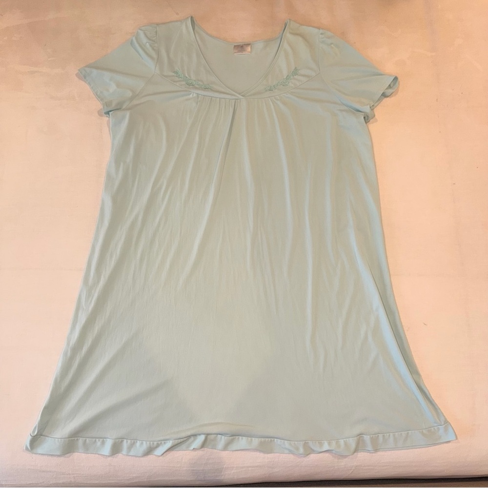 Fundamentals Blue Satin Chemise Nightgown Women’s XL
